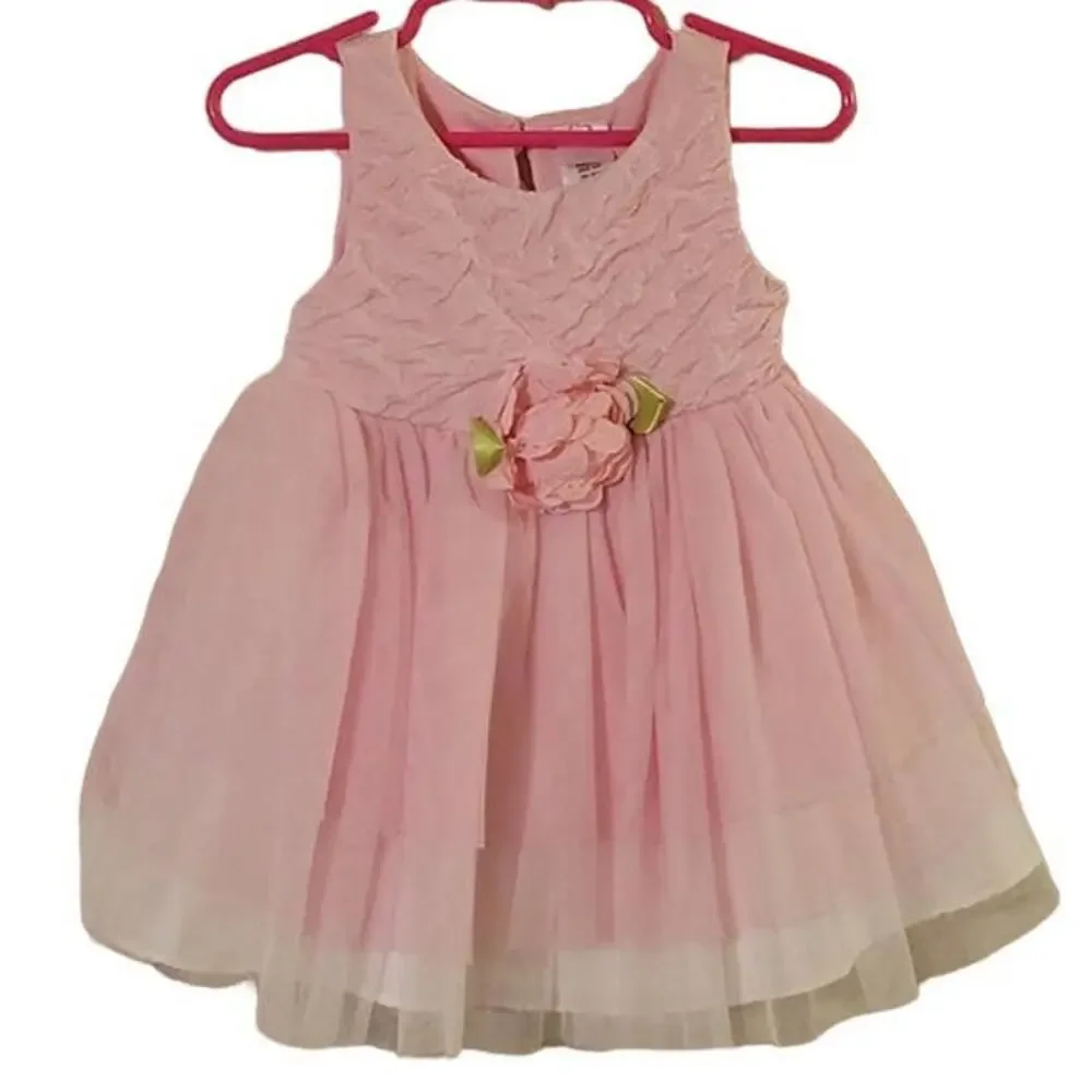 Youngland Baby Pink Dress with Pink Flower‎ Size 24M
